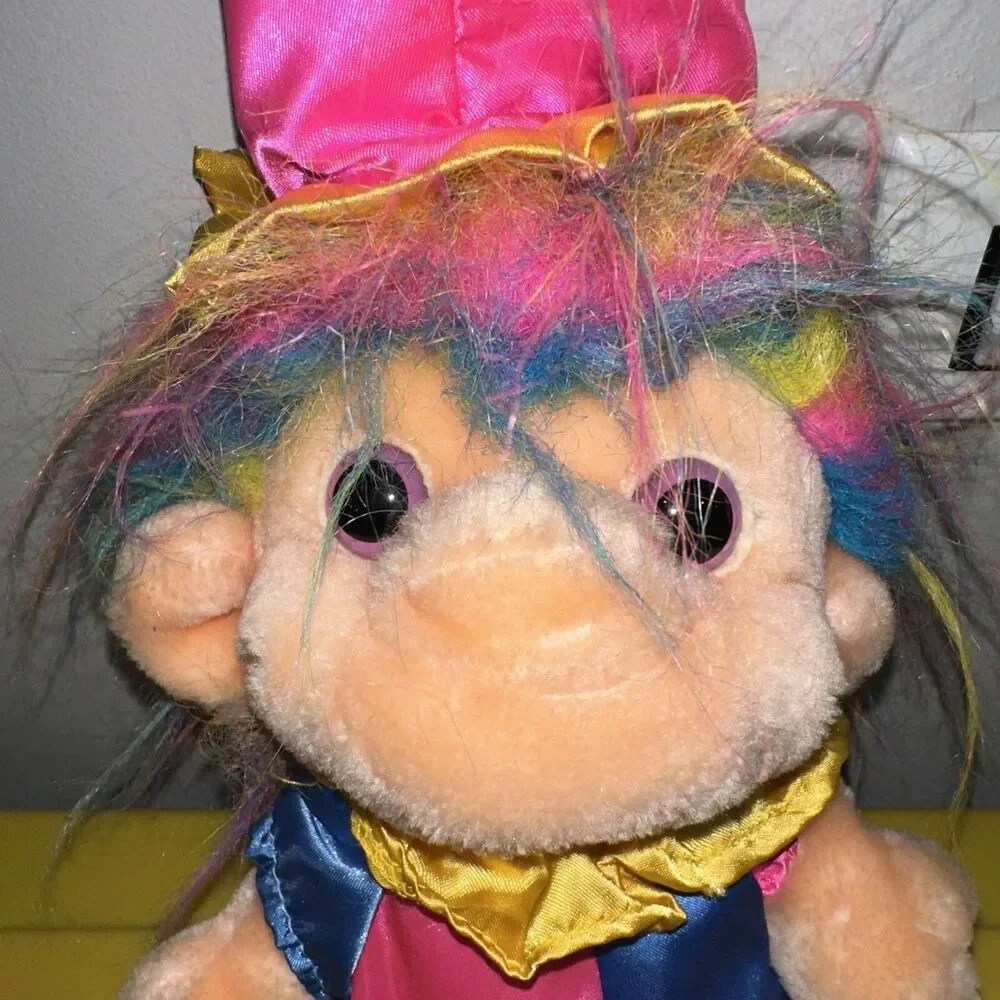 Vintage Trolio Trolls Plush Doll Clown  Stuffed. Plush 1992